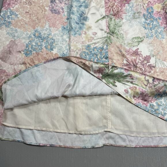 H&M Dress Women M Satin Floral Maxi Lined Halter Keyhole Romantic Wedding Guest - Picture 7 of 15